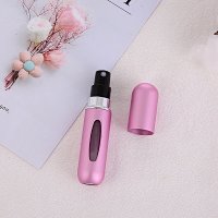5 ml; 5ml pink bottom-fill perfume bottle; electro-aluminum