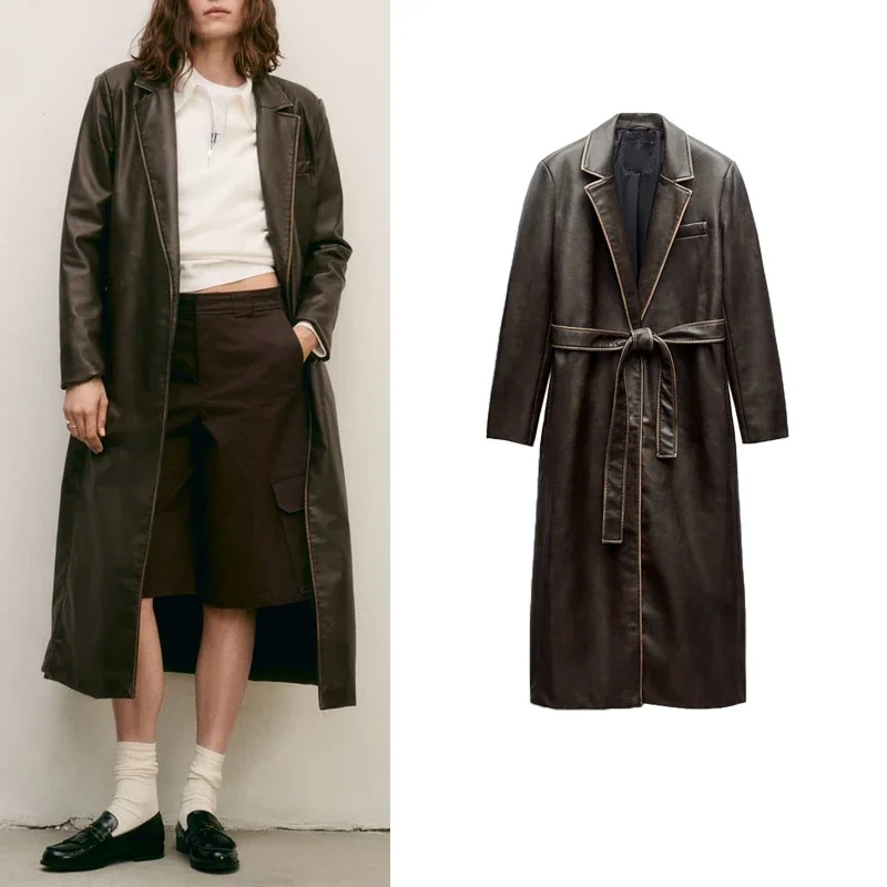 Abrigo de Cuero Zara