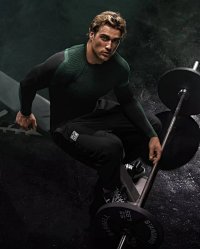 Black and Green-Solid Color
