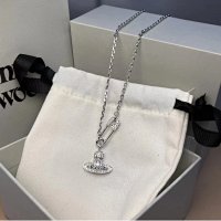 Saturn pin chain necklace [platinum gold color]