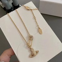 Saturn pin chain necklace [gold color]