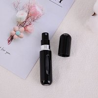 5 ml; 5ml black-base refillable perfume bottle; electro-aluminum