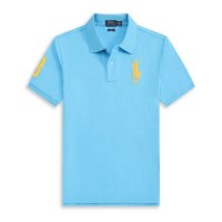 POLO lake blue with a large yellow label