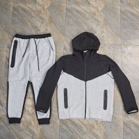 Black and light gray suit