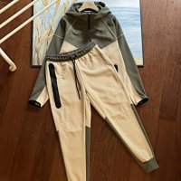 Army green paired with khaki
