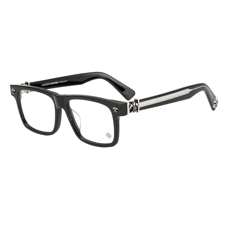 Retro Oversized Crystal Clear Eyeglass Frames for Myopia Prescription Glasses