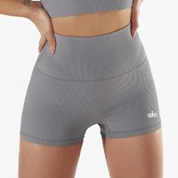 Gray Threaded Fabric-3-Quarter Pants