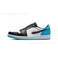 AJ1 low-top – black, white, and blue