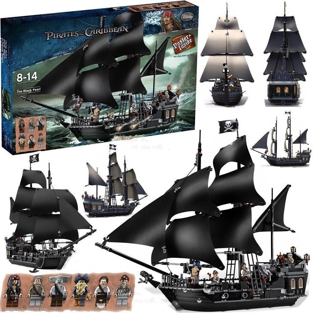 Disney Pirates of the Caribbean The Black Pearl ABS Plastic Building Blocks Toy