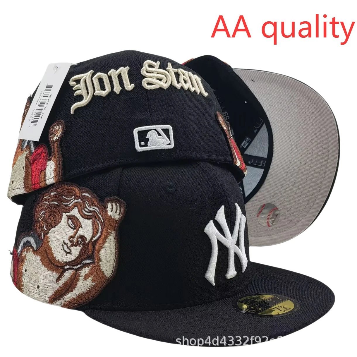Black New Era Cap with MLB and NY Logo