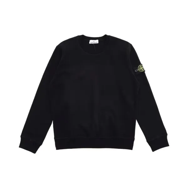 Stone Island Black Crewneck Sweatshirt - 1