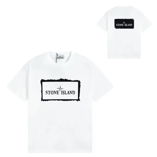 Stone Island Box Logo White T-Shirt - 1