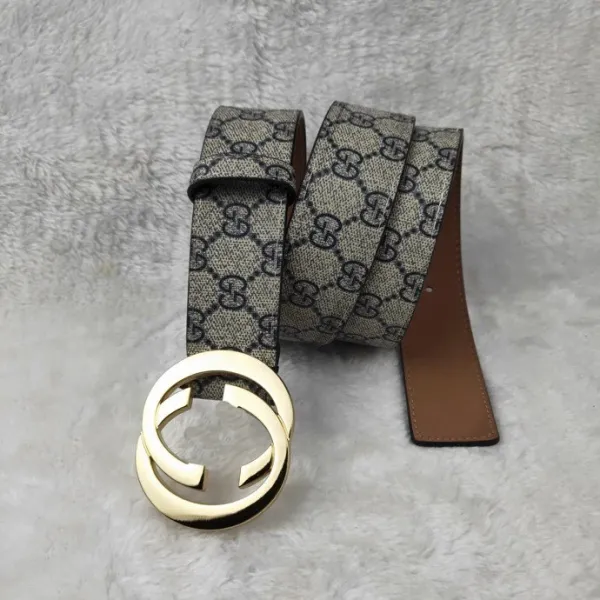 Gucci GG Marmont Leather Belt Black with Gold-Tone Interlocking G Buckle - 6
