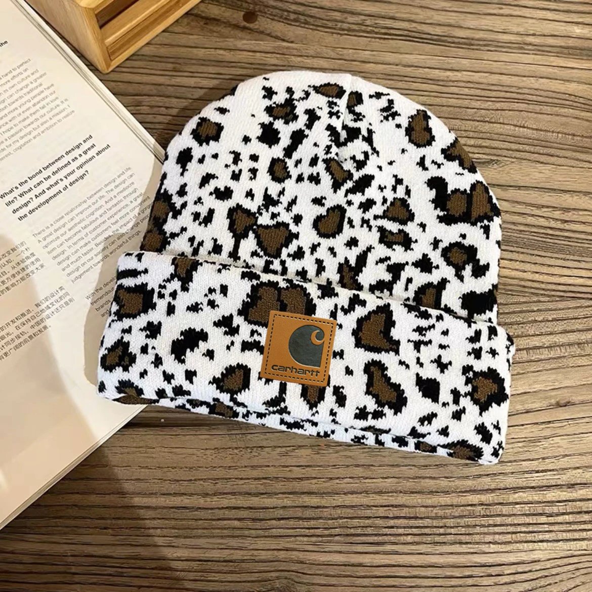 Carhartt Work In Progress Carhartt WIP Cow Print Beanie White / Black Beanie - 13