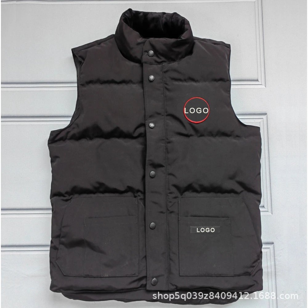 Design Camo Print Quilted Vest Gray Black White Outerwear.vest - 4