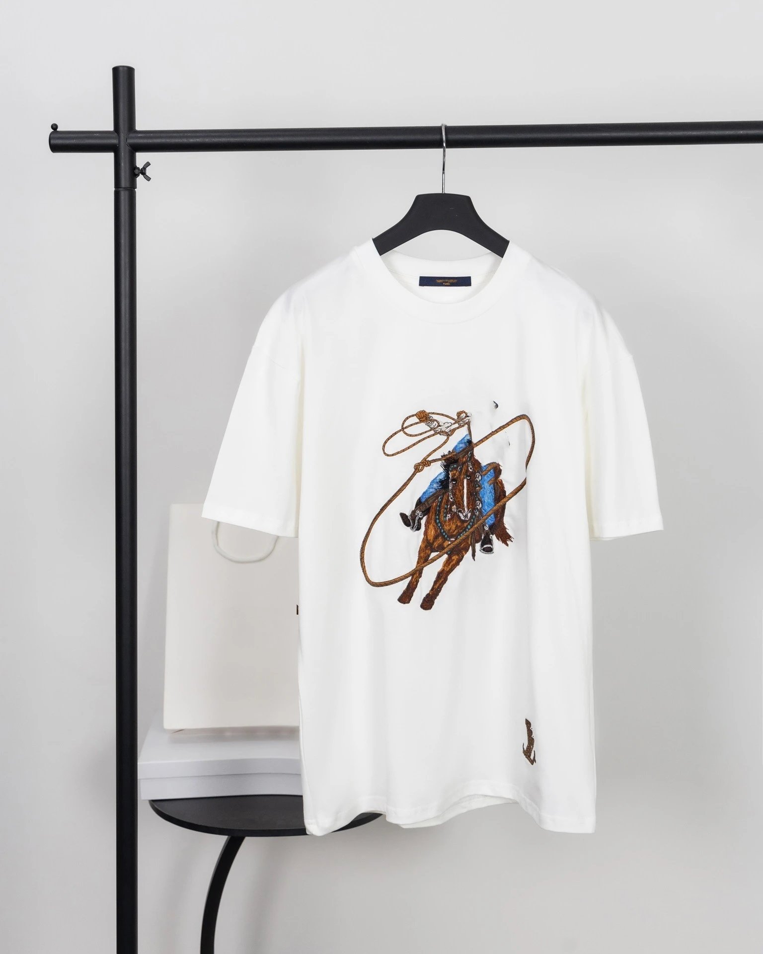 9901 White (Western Cowboy Heavy Full Embroidery)