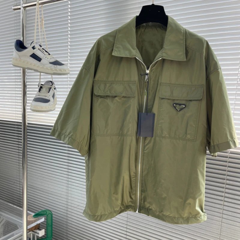 P Home * Short sleeved Zipper Shirt