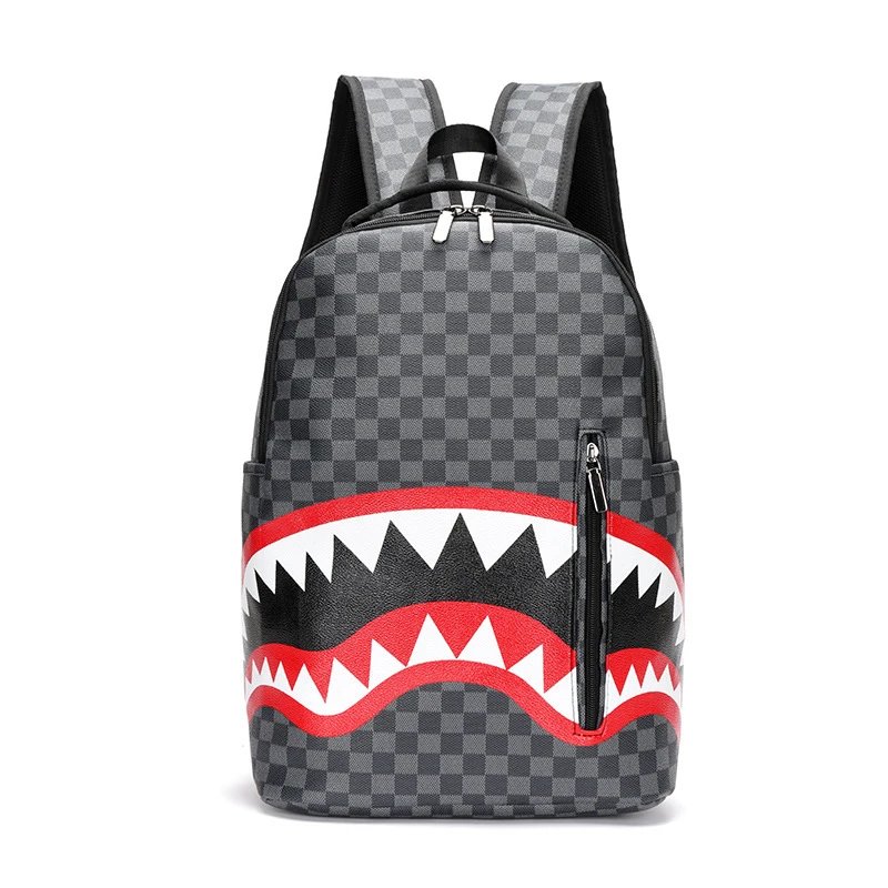 Shark Backpack Large Capacity Men's Bookbag