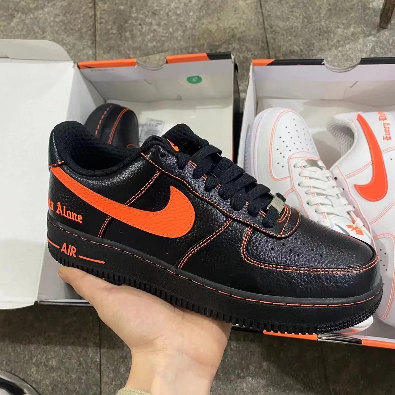 Air Force Vlone Black Orange