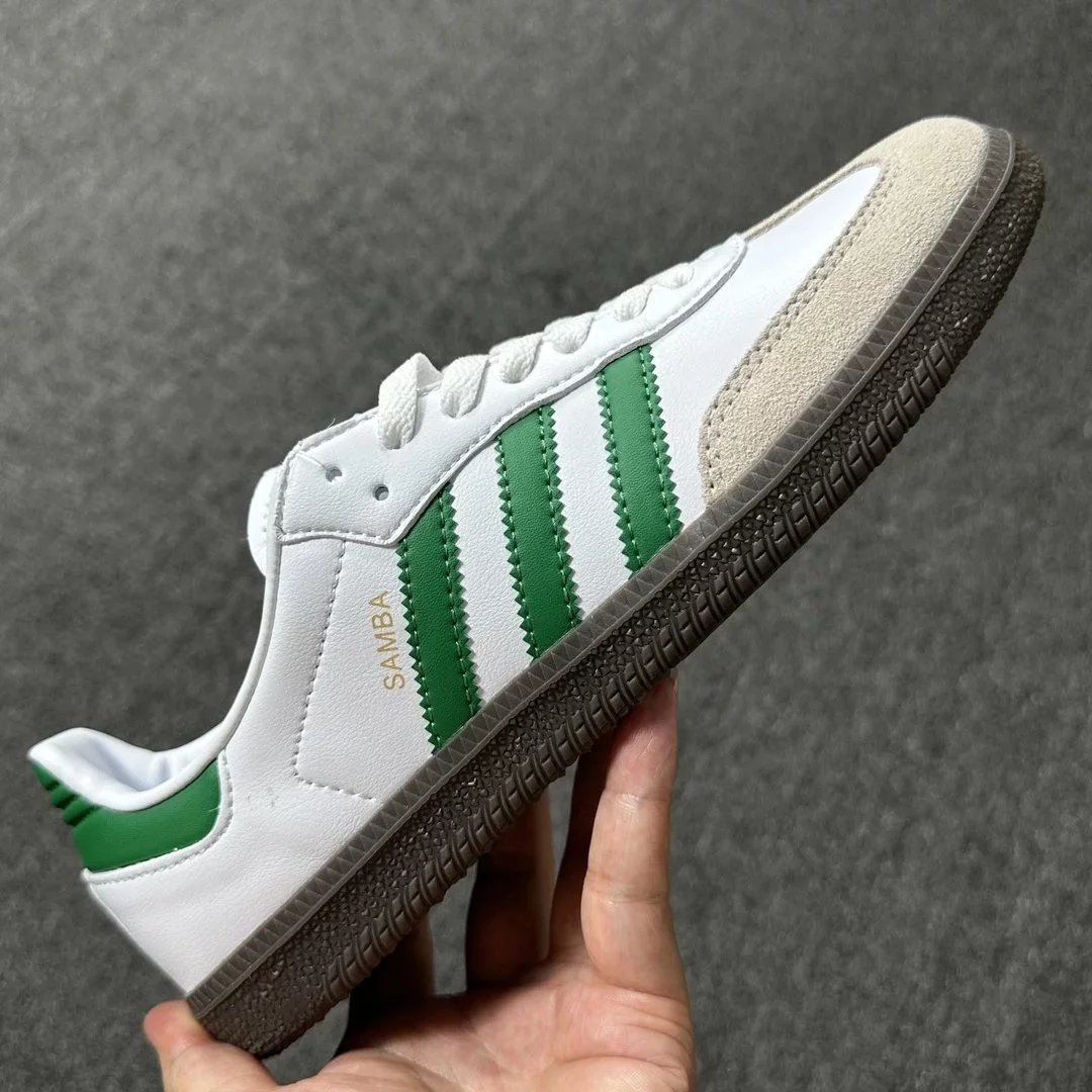 AD Samba White Grey Green Tail IG1024
