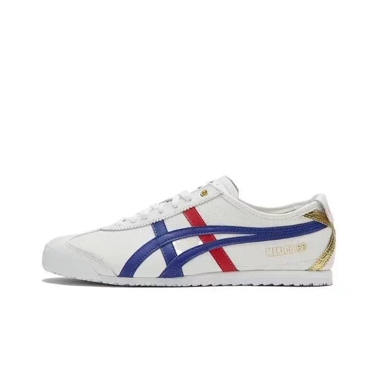 Leather Upper, White/Blue/Gold D507L-0152