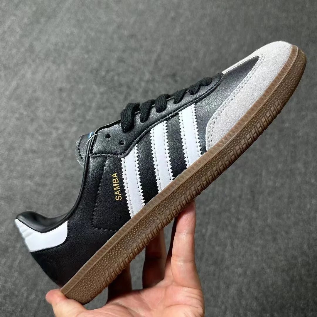 AD Samba Black Grey with Logo FX9042