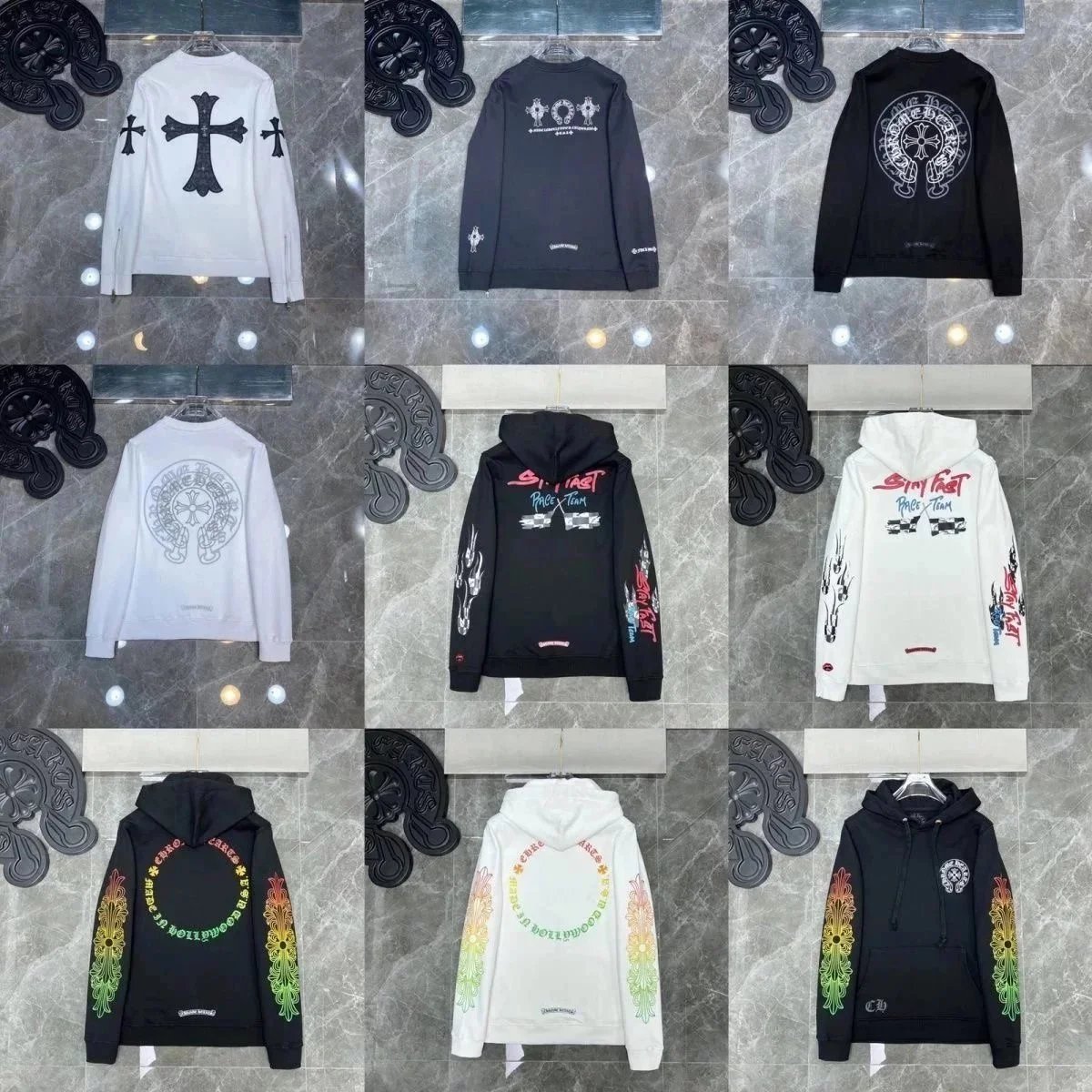 Chrome Hearts Stay Fast Race Team White Hoodie - 5