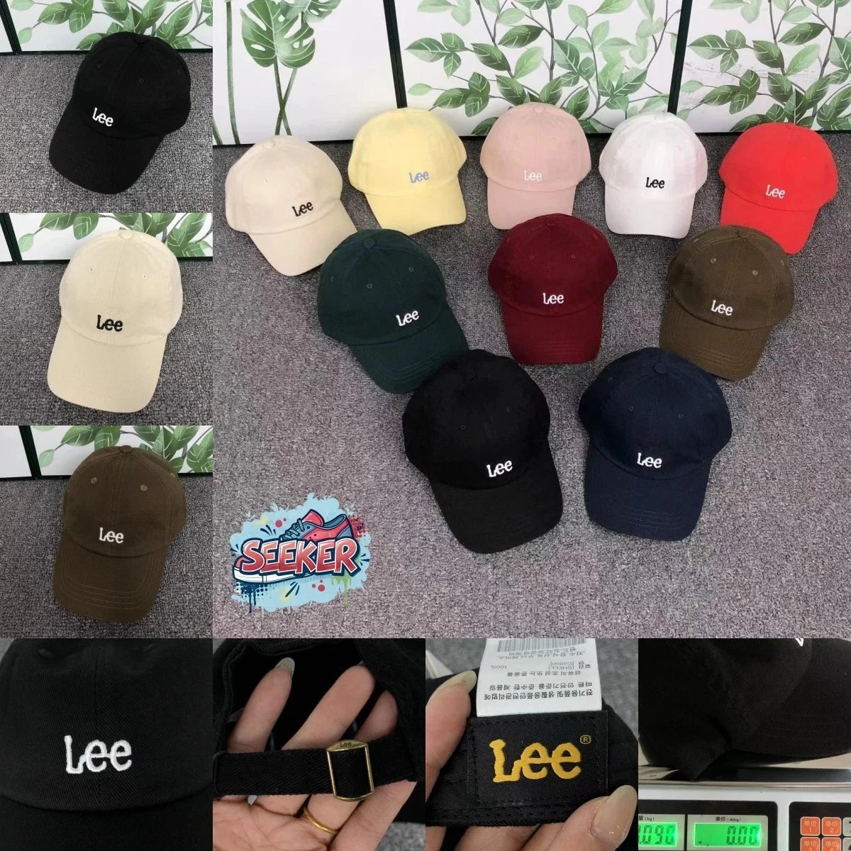 Lee Logo Embroidered Cotton Baseball Cap