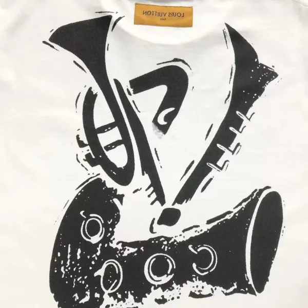 Louis Vuitton x Futura Vuitton! Graphic Print White T-Shirt - 9