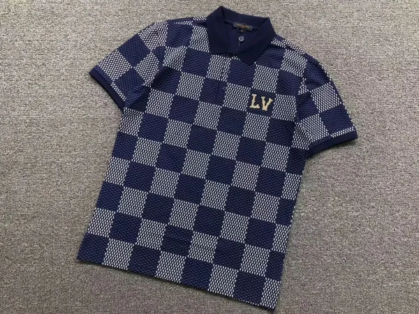 Louis Vuitton Monogram Embroidered Polo Olive Green Polo Polo Shirt - 6