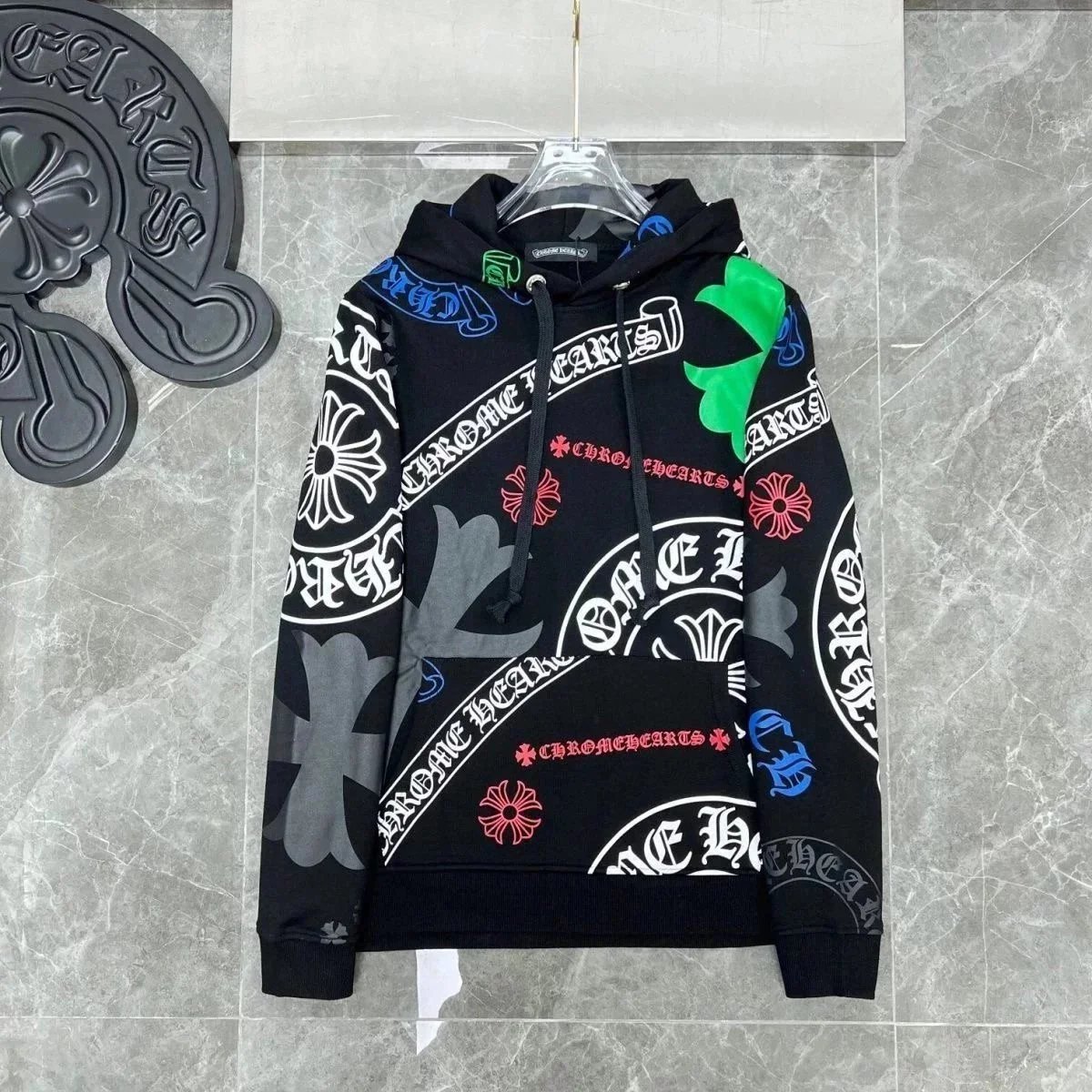 Chrome Hearts Stay Fast Race Team White Hoodie - 8