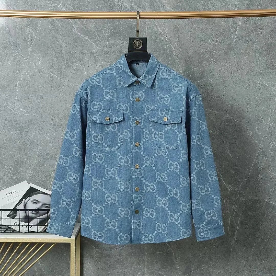Gucci Jackets Monogram Denim Trucker Jacket — 12