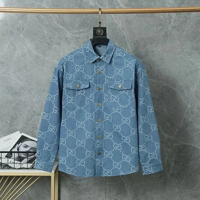 Gucci Jackets Monogram Denim Trucker Jacket product detail image 1
