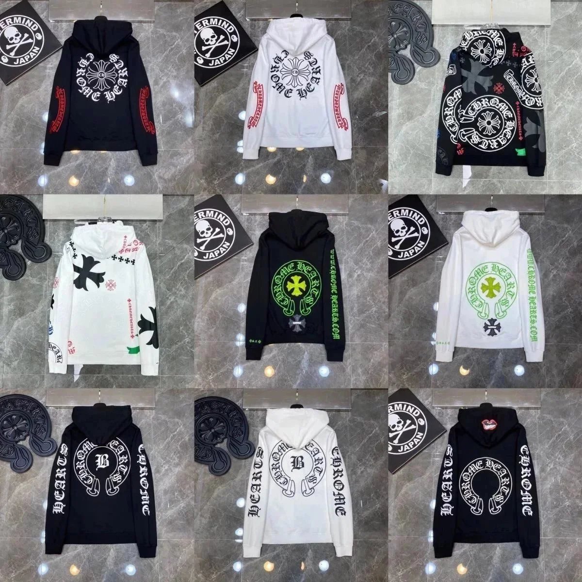 Chrome Hearts Stay Fast Race Team White Hoodie - 3