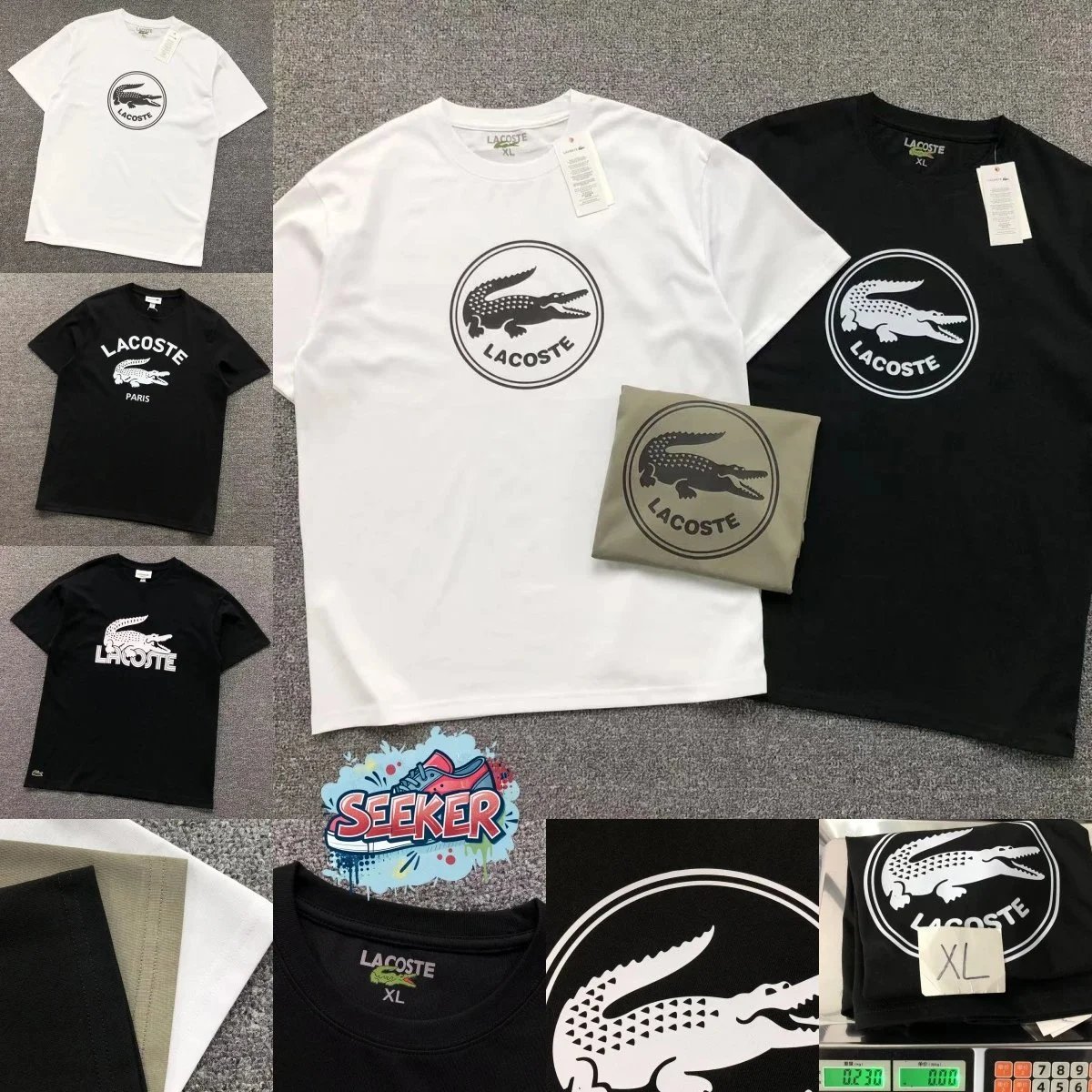 Lacoste Big Croc Logo Cotton T-Shirt