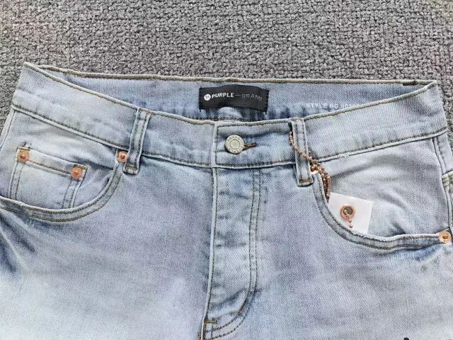 Purple Brand Jeans Paint-splatter graphic straight-leg product detail image 4