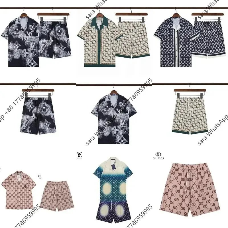 Mixed Brand Short Sleeve Shirt and Shorts Set