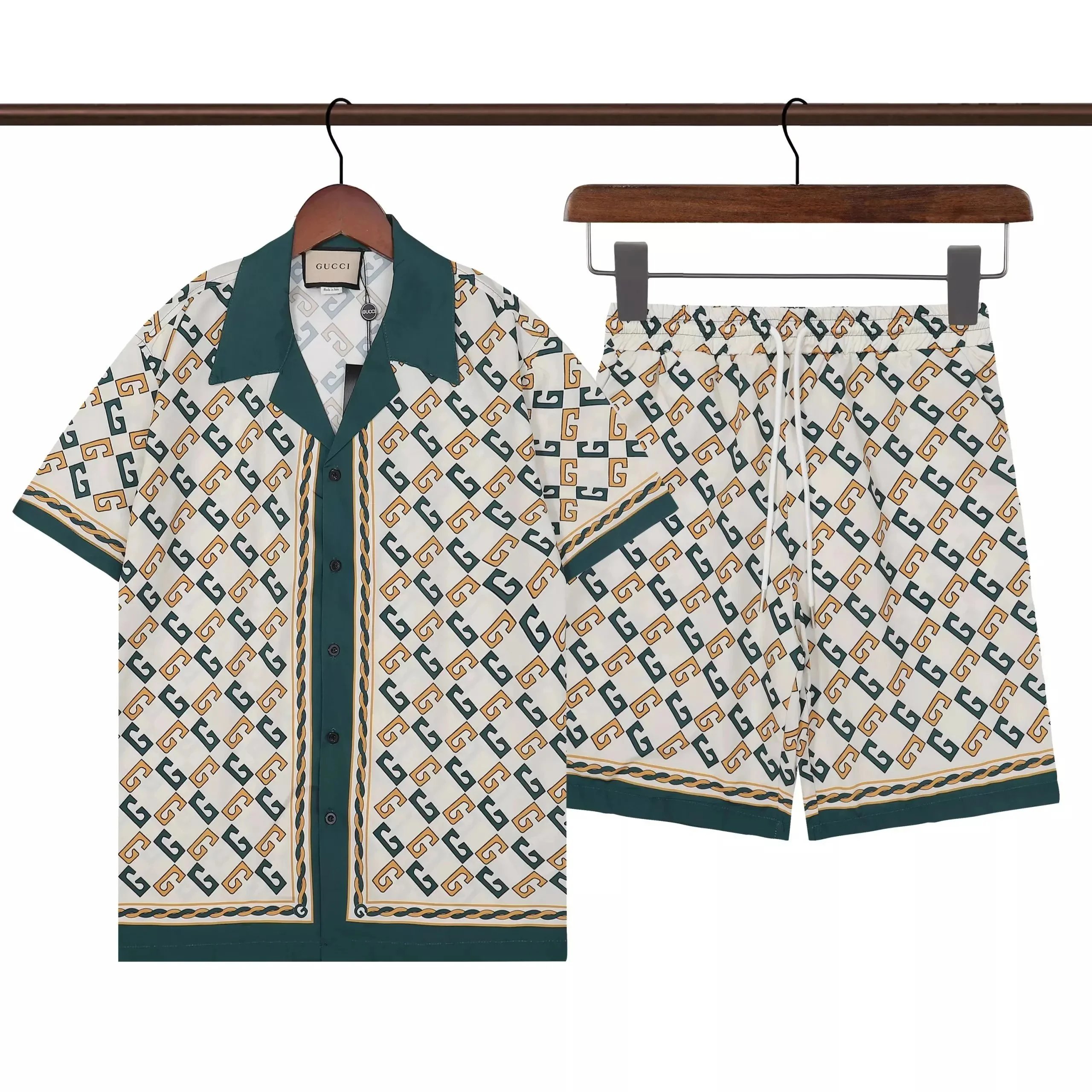 Gucci GG Monogram Print Beige Shorts - 4