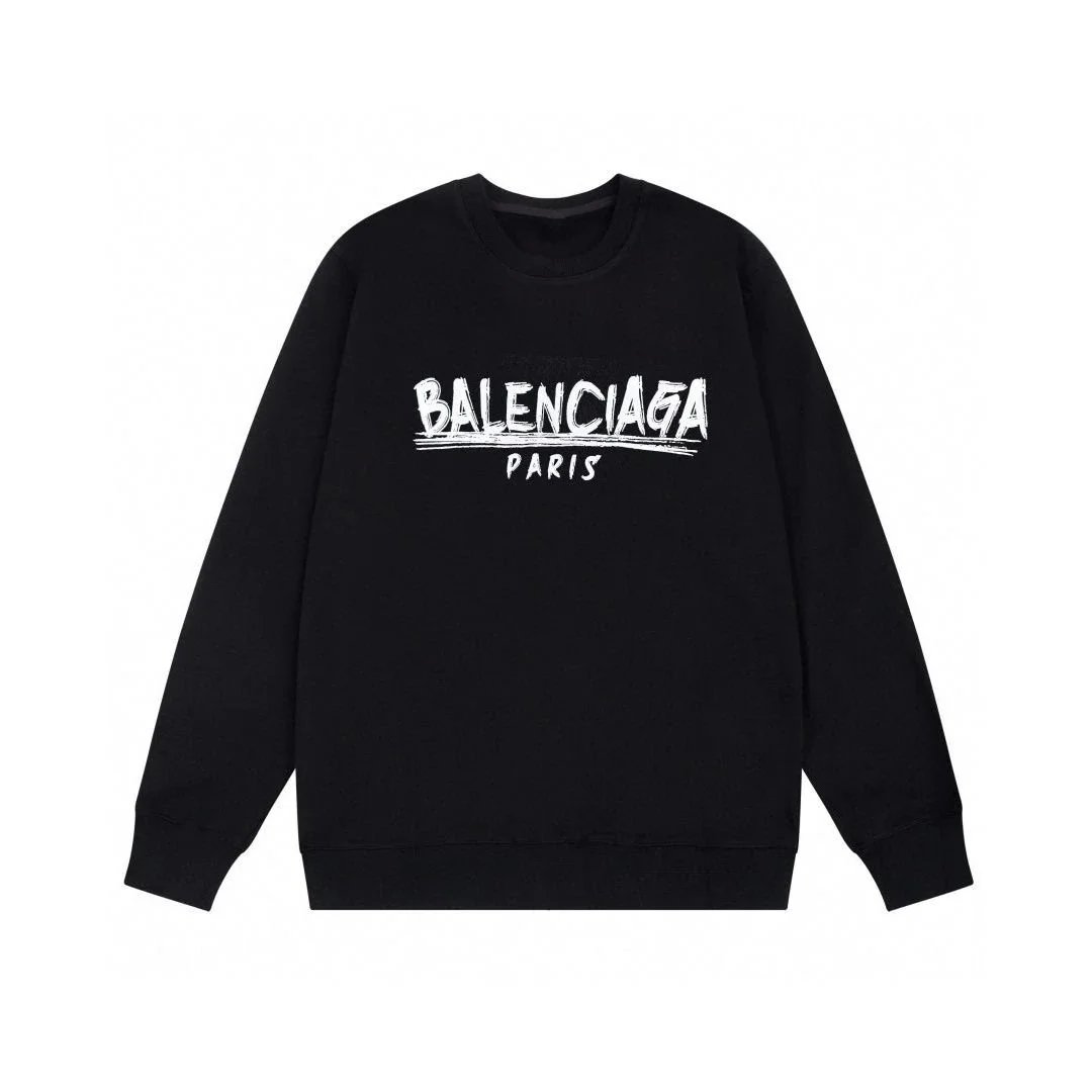 Balenciaga Logo Print Gradient Sweatshirt Black - 3