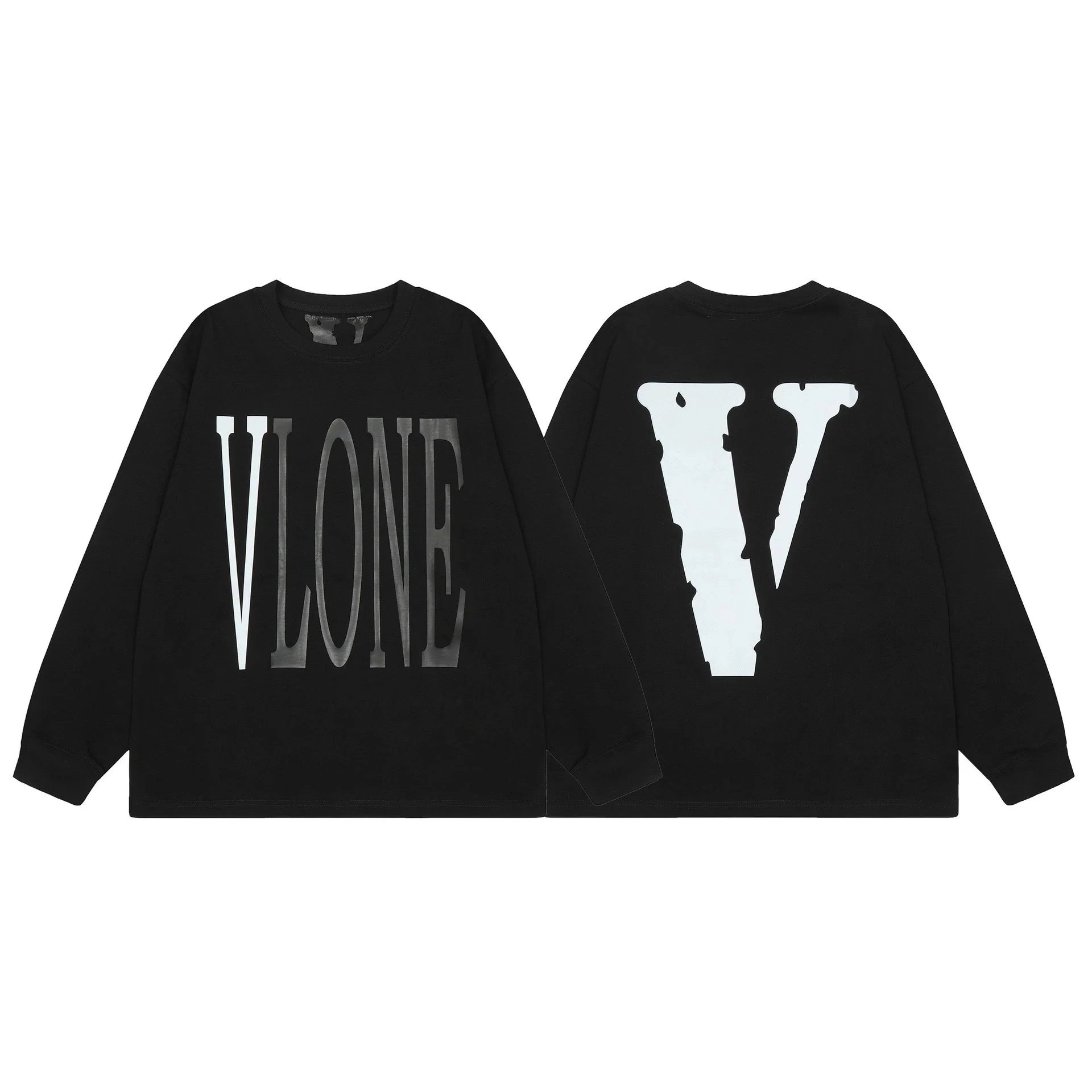 Vlone VLONE Logo Long Sleeve T-Shirt Black - 3
