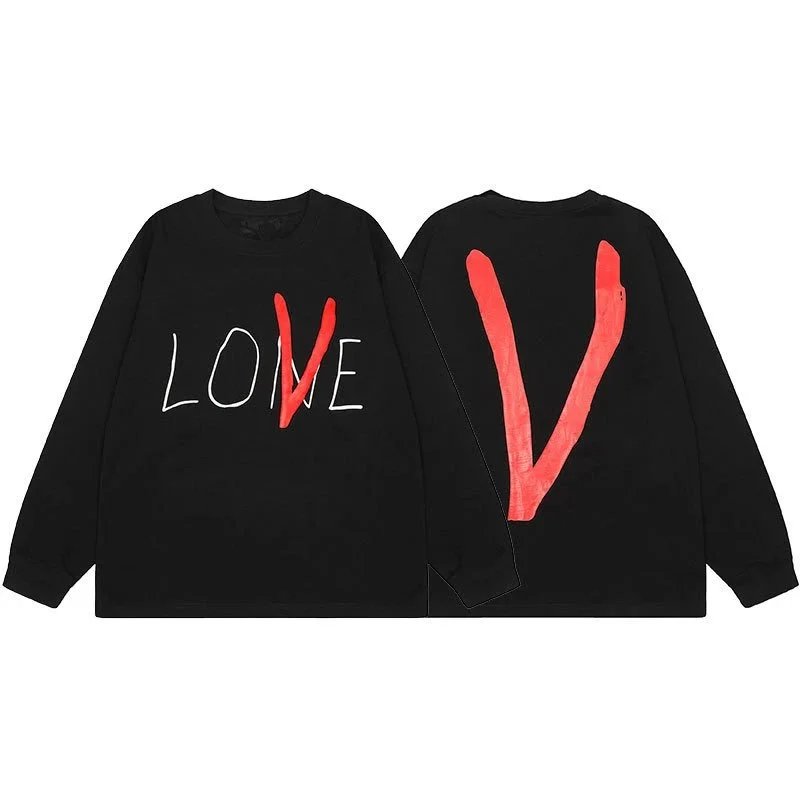 Vlone VLONE Logo Long Sleeve T-Shirt Black - 4