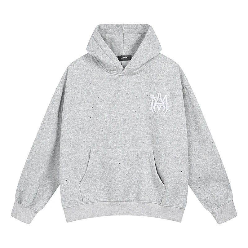 Amiri Fleece Motif Hoodie Multicolor - Gallery Image 4 - Detailed View