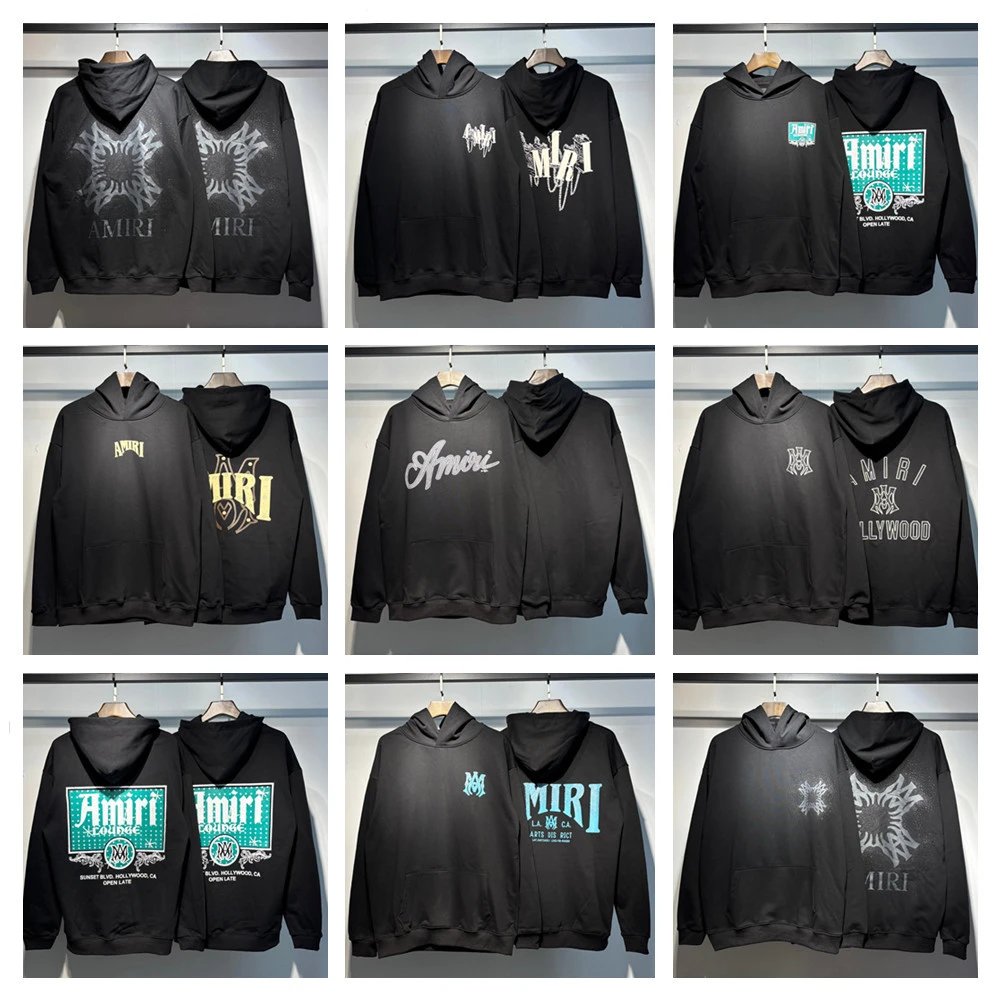 Amiri Letter Print Hoodie Black - High Quality Product Image - Cnfans