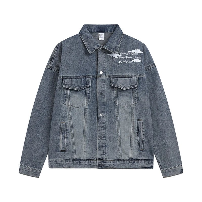 REPRESENT Washed Denim Jacket Multicolor - Gallery Image 5 - Detailed View