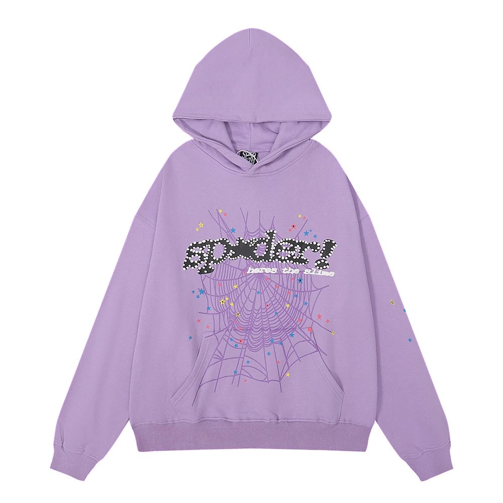 Unisex Hip-Hop Tracksuit in Lilac - Sp5der - Cnfans - $40.65