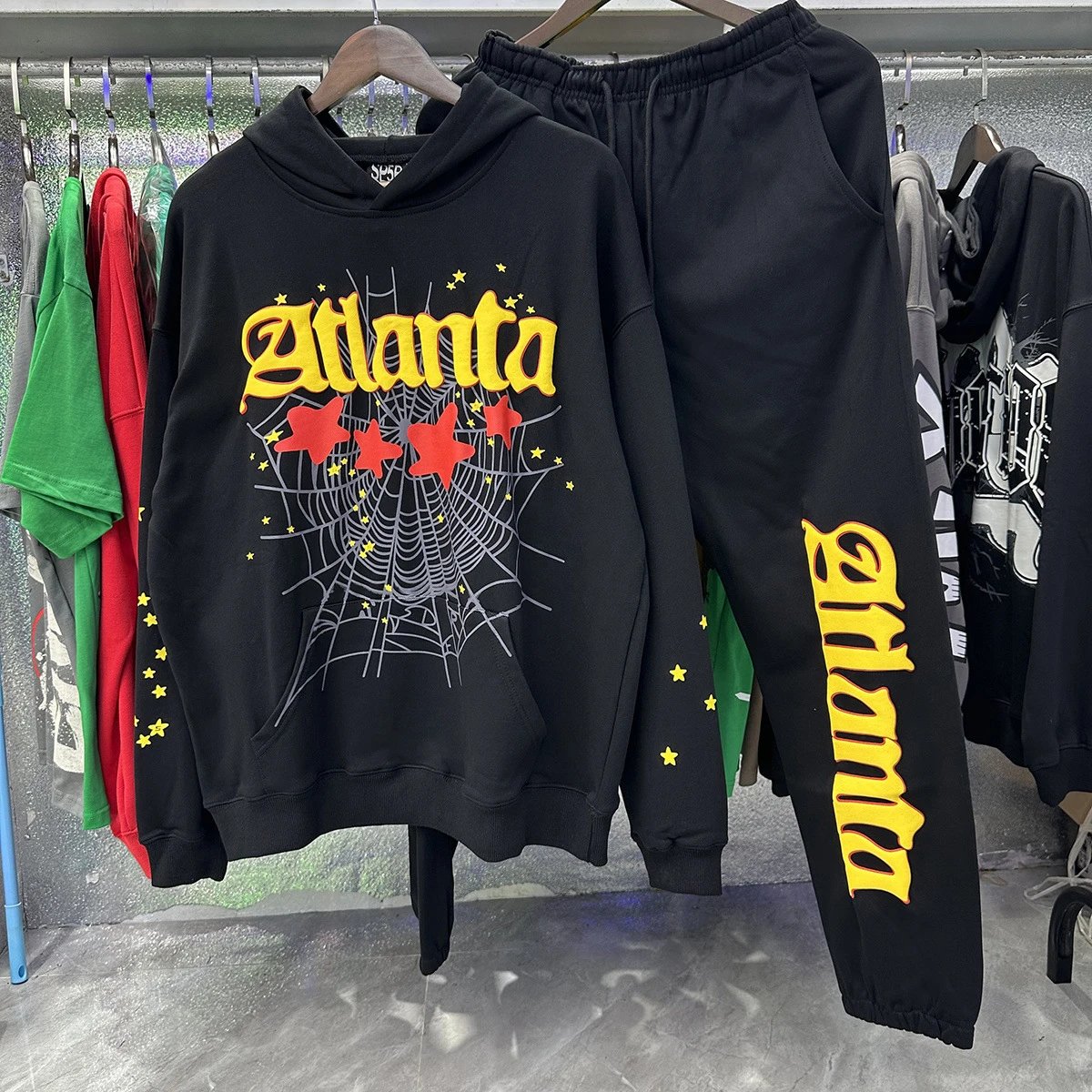 Streetwear Hoodie Set Black - Gallery Image 2 - Detailed View