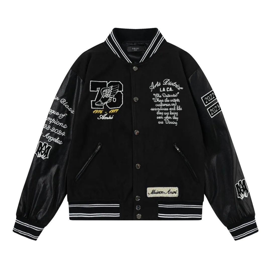 Amiri Varsity Jacket Eagle Embroidery Multi - Gallery Image 2 - Detailed View