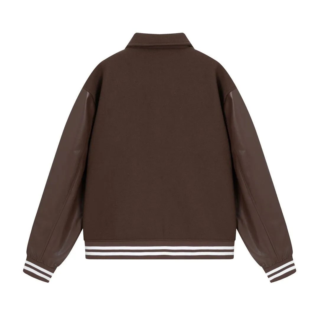 Amiri Bone Embroidered Varsity Jacket Multicolor - Gallery Image 2 - Detailed View