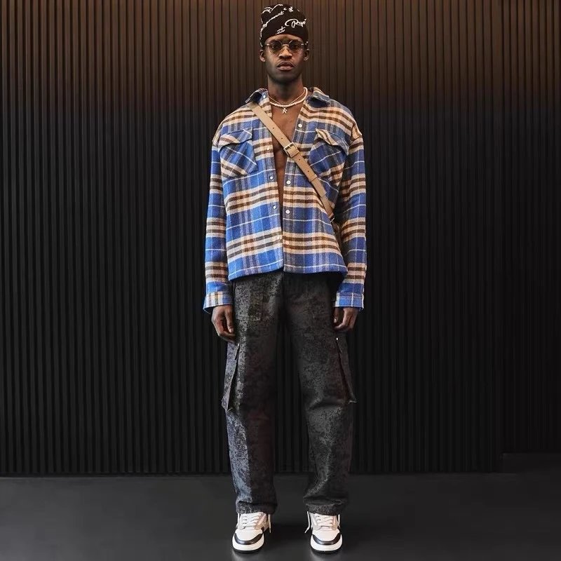 Represent Letter R Plaid Shirt Multicolor - Gallery Image 2 - Detailed View