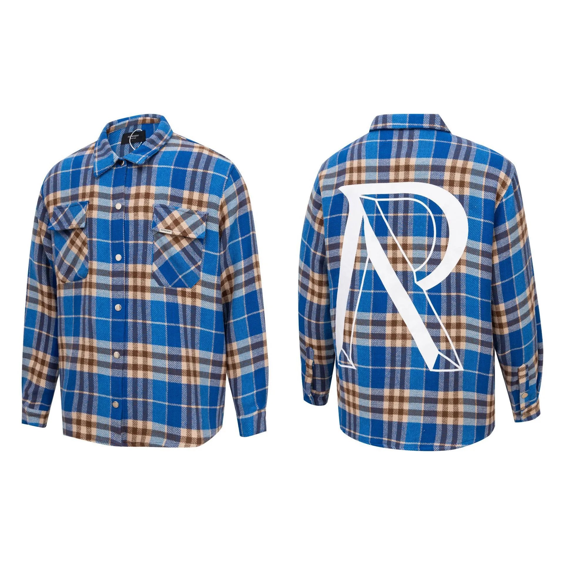 Represent Letter R Plaid Shirt Multicolor - Gallery Image 5 - Detailed View